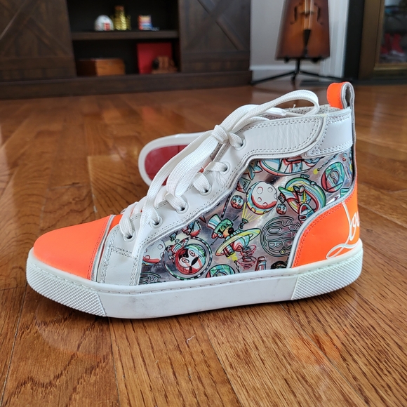 Christian Louboutin Kids Sneakers - Orange, White, and Red - Picture 2 of 11